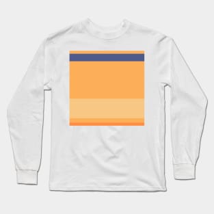 An enchanting combo of Purple Navy, White, Sandy, Pale Orange and Orangeish stripes. Long Sleeve T-Shirt